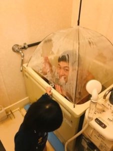 サウナ傘使ってみた